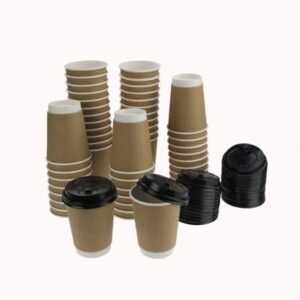 hot paper cups with lids